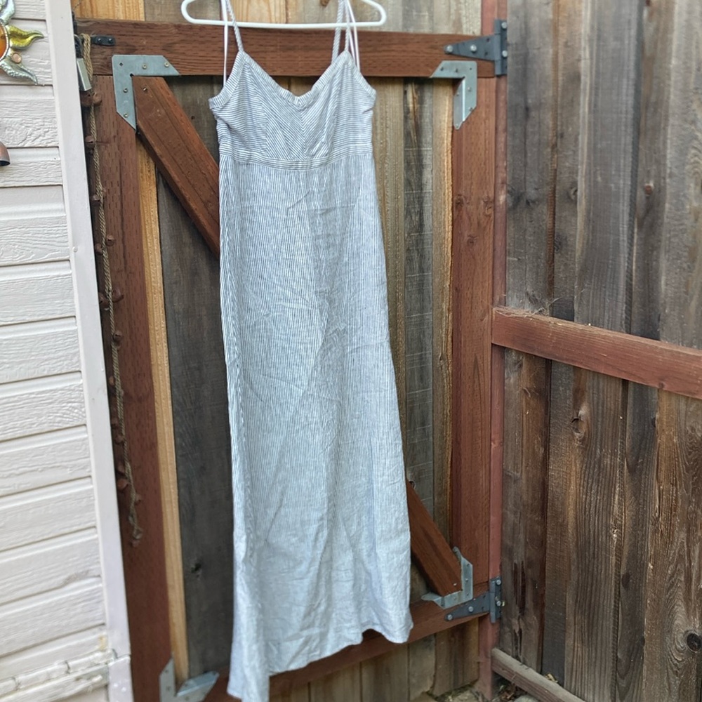 Antibes Blanc linen maxi dress